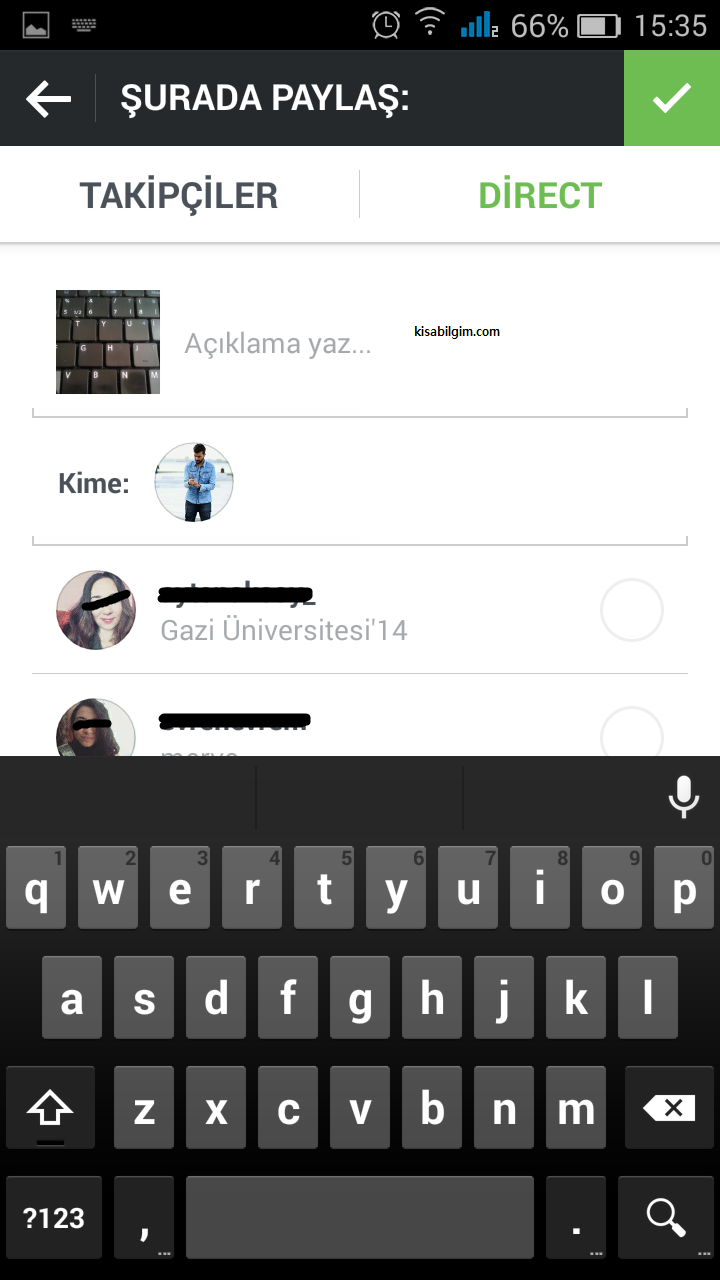 instagramda nasıl mesaj gönderilir 2