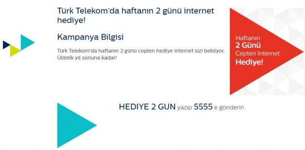 türk telekom 2 gün bedava internet kampanyası nasıl yapılır